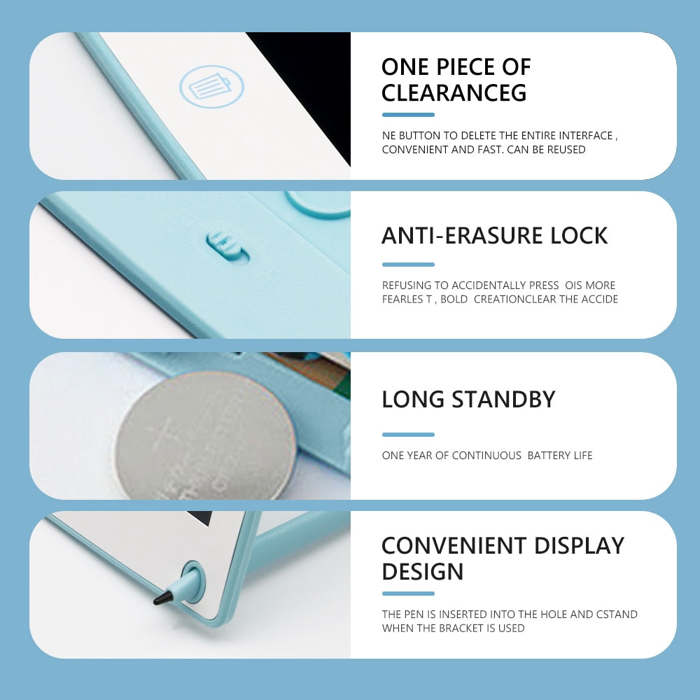 8.5  inch Graphics Tablet For Drawing LCD Writing Tablet For Kids LCD Writing Board Digital Pad  Stylus Pen Electronic Notepad